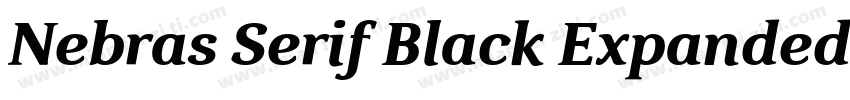 Nebras Serif Black Expanded Italic字体转换